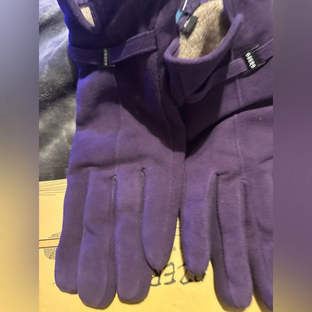 Purple Suede Ladies Gloves-XL